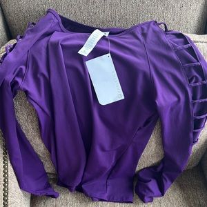 Purple Fabletics Workout Top - women’s XL - like nee. W/out tags